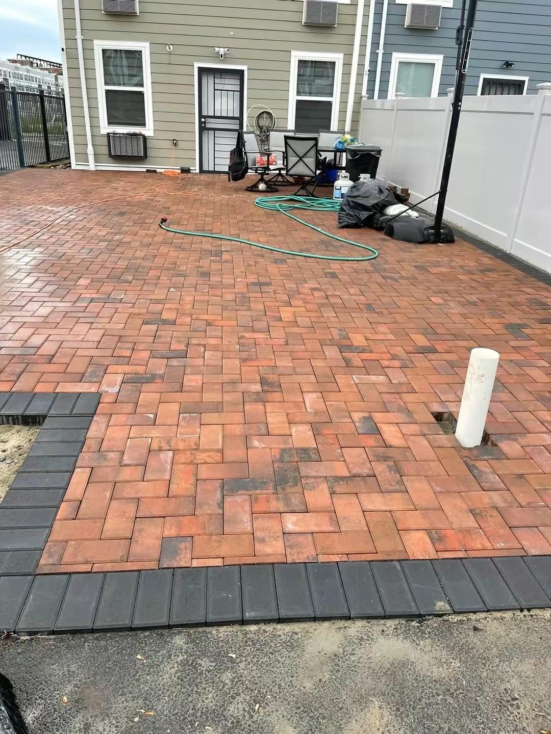 Completed pavers and patio project in New York