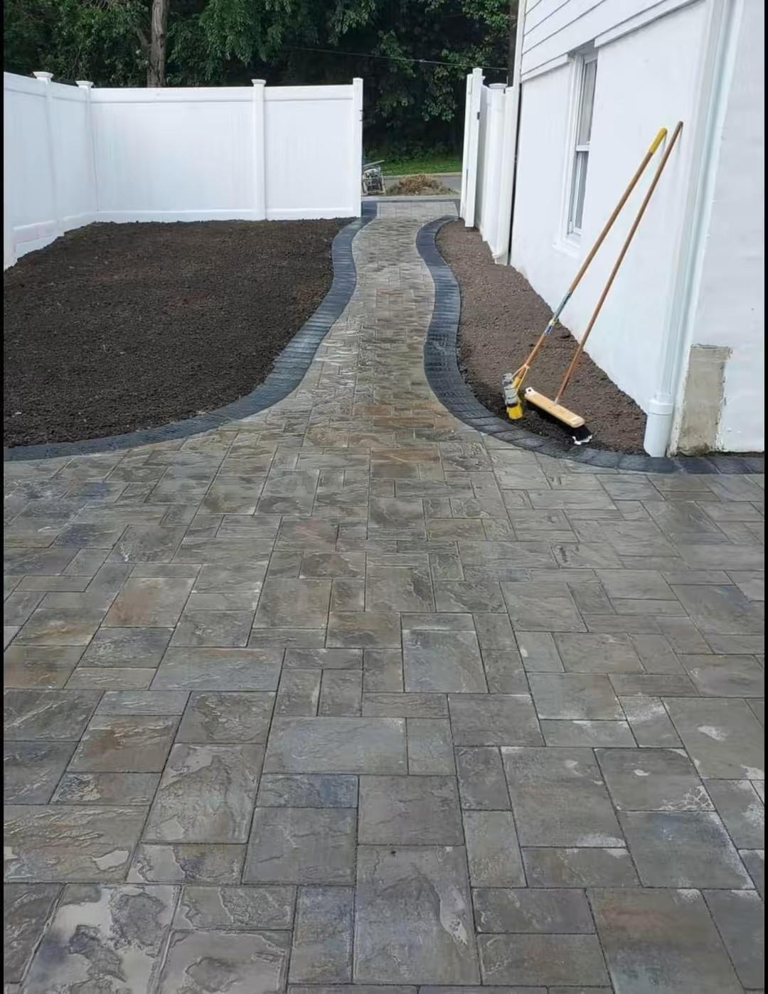 Walkway and hardscape project by Star Plus Construction Corp in New York