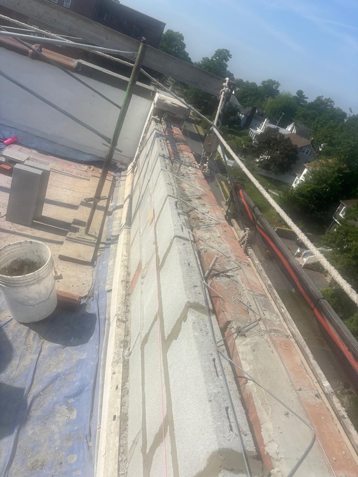 Parapet restoration project by Star Plus Construction Corp in New York